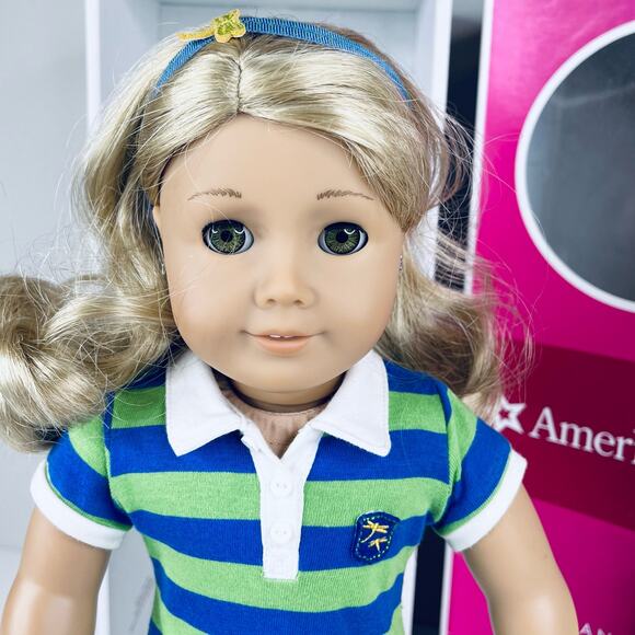 American Girl LANIE DOLL In MEET OUTFIT Dress Shoes Panties Bracelet Rabbit BOX - Picture 3 of 16